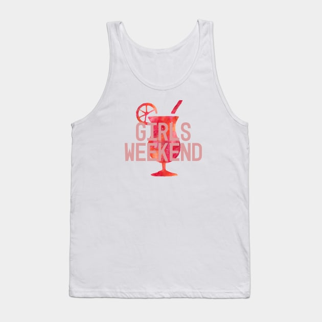 Girls Weekend | Cocktails | Girls Trip | Pink Tank Top by ABcreative